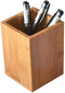 goodoma Bamboo Wood Desk Pen Pencil Holder Stand Multi Purpose Use Pencil Cup Pot Desk Organizer